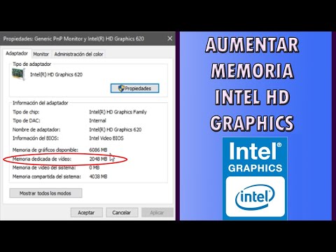 Cómo aumentar la RAM dedicada de video en Windows en una laptop con Intel Graphics