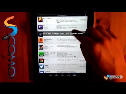 Cómo actualizar aplicaciones en un iPad
